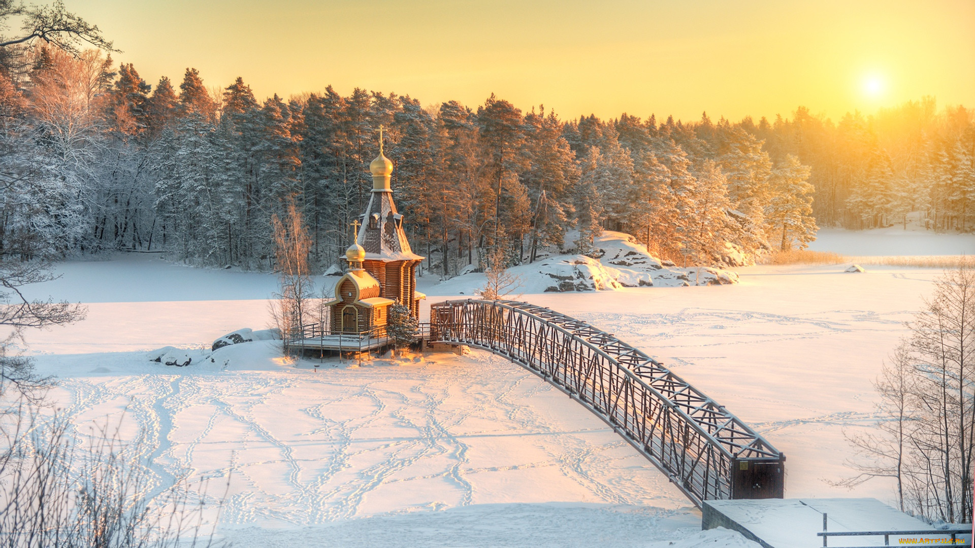 Храм Андрея Первозванного зима